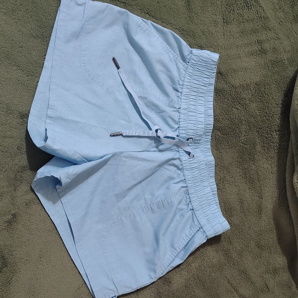 Sky Blue Casual Shorts with Drawstring